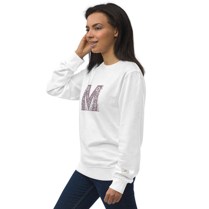 Unisex Organic Cotton Sweatshirt - Minimalist Eco-Friendly Sustainable 'M is For Moments of Mindfulness'