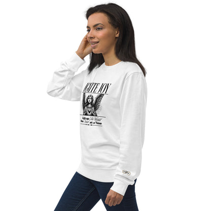 Unisex Organic Cotton Sweatshirt - Minimalist Eco-Friendly Sustainable 'Ignite Joy'