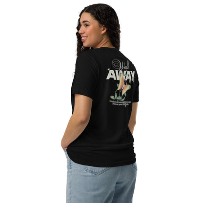 Eco-Friendly Unisex T-Shirt Made from 100% Recycled Materials Sustainable Tee 'Walk Away'