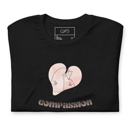 Unisex Organic Cotton T-Shirt - Eco-Friendly Minimalist Sustainable Tee 'Compassion'