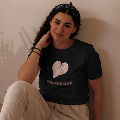 Unisex Organic Cotton T-Shirt - Eco-Friendly Minimalist Sustainable Tee 'Compassion'