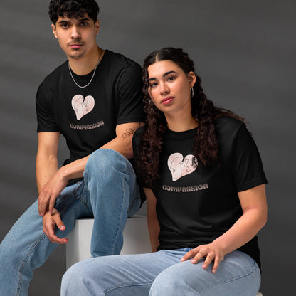 Unisex Organic Cotton T-Shirt - Eco-Friendly Minimalist Sustainable Tee 'Compassion'