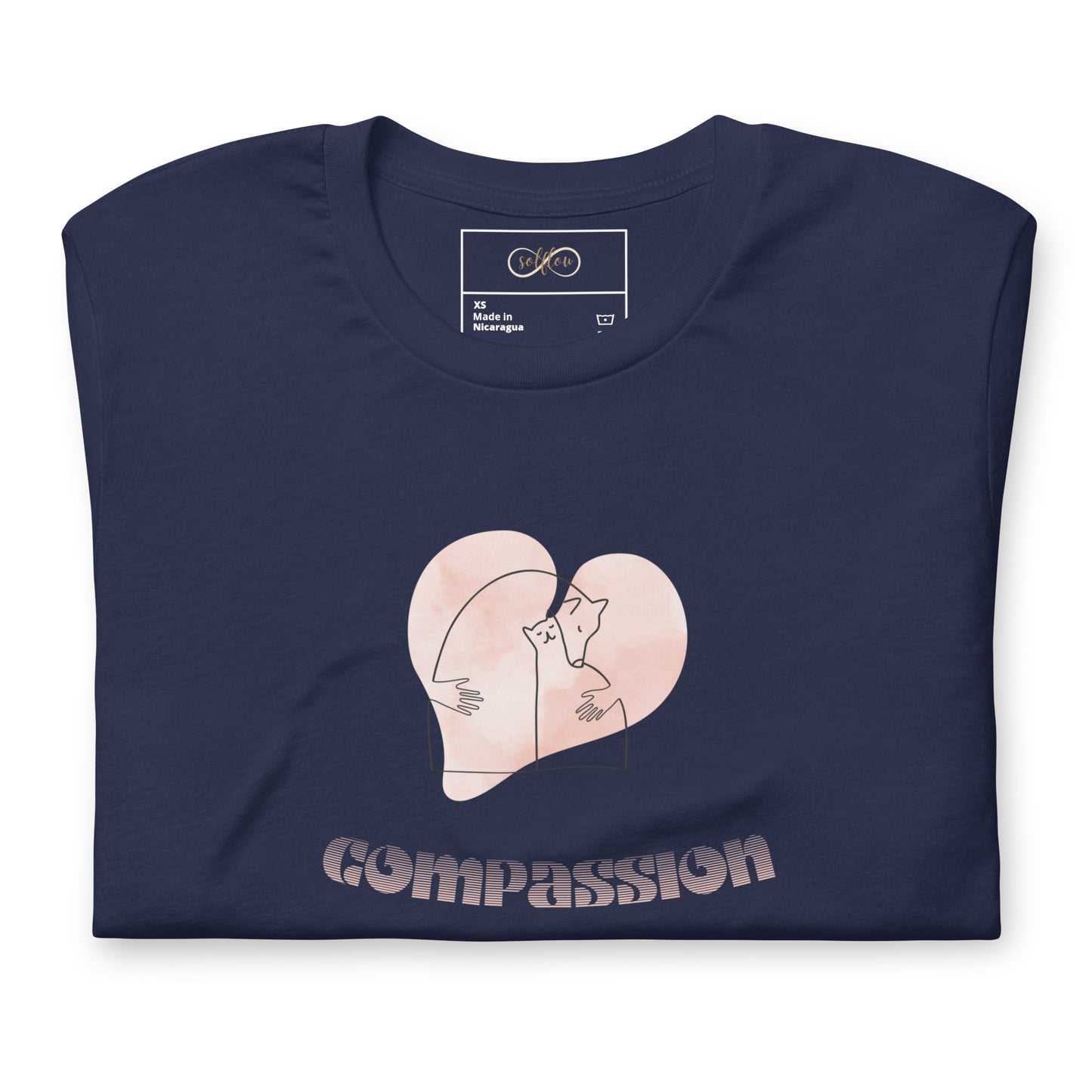 Unisex Organic Cotton T-Shirt - Eco-Friendly Minimalist Sustainable Tee 'Compassion'