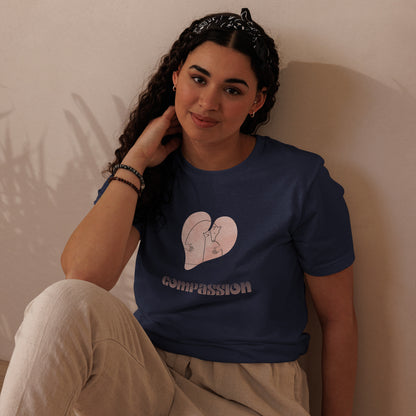 Unisex Organic Cotton T-Shirt - Eco-Friendly Minimalist Sustainable Tee 'Compassion'