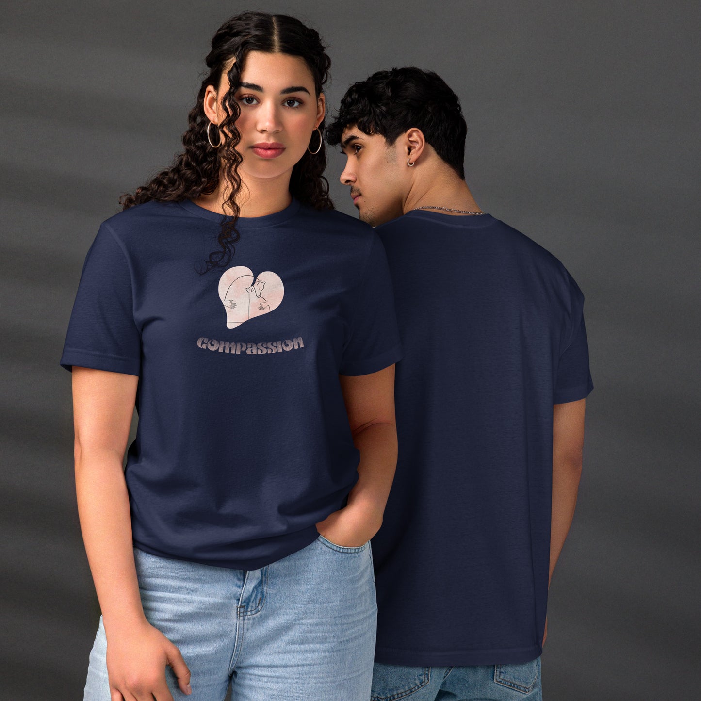 Unisex Organic Cotton T-Shirt - Eco-Friendly Minimalist Sustainable Tee 'Compassion'