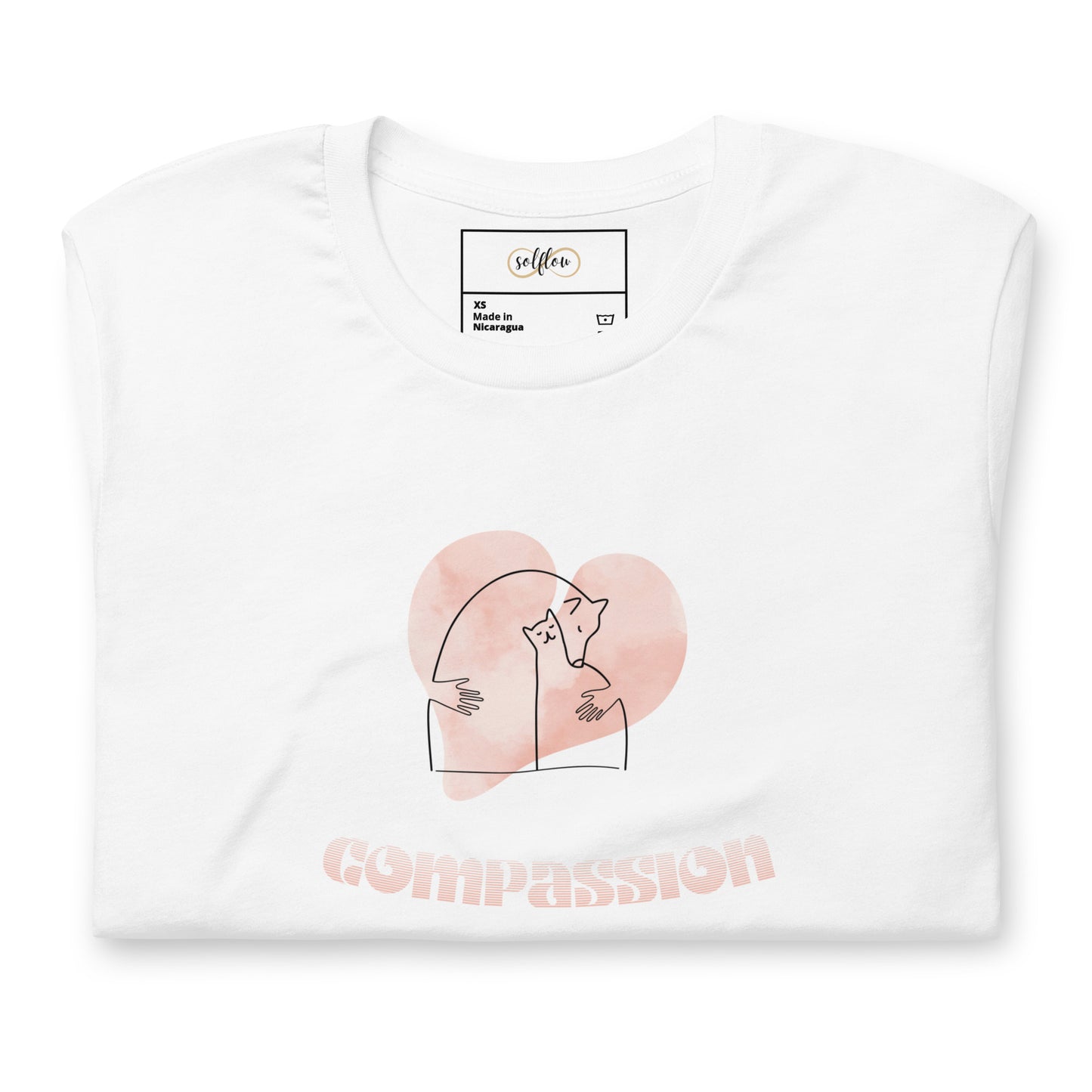 Unisex Organic Cotton T-Shirt - Eco-Friendly Minimalist Sustainable Tee 'Compassion'