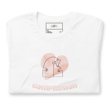 Unisex Organic Cotton T-Shirt - Eco-Friendly Minimalist Sustainable Tee 'Compassion'