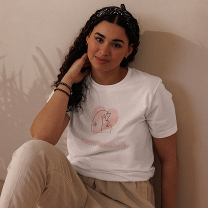 Unisex Organic Cotton T-Shirt - Eco-Friendly Minimalist Sustainable Tee 'Compassion'