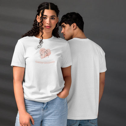 Unisex Organic Cotton T-Shirt - Eco-Friendly Minimalist Sustainable Tee 'Compassion'