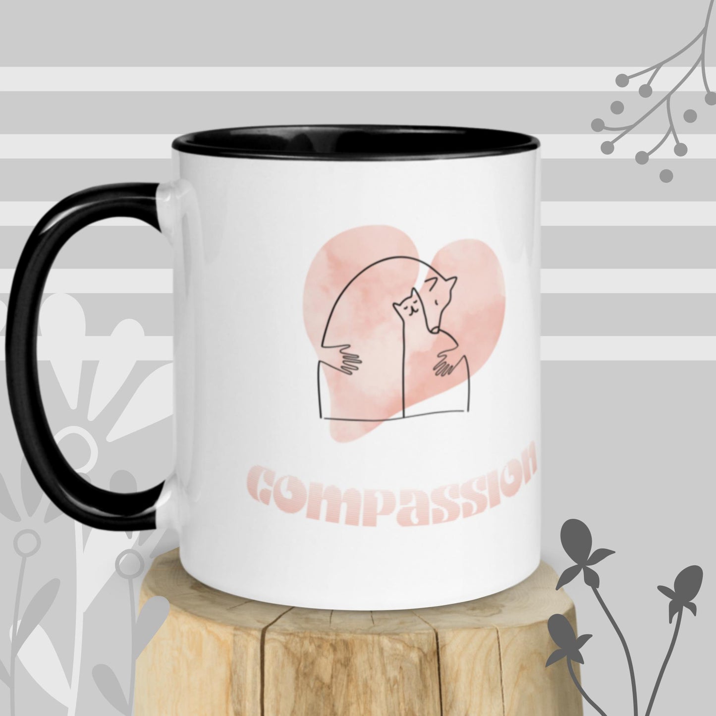 Colorful Inspirational Ceramic Mug, Perfect Gift for Someone Special 'Compassion'