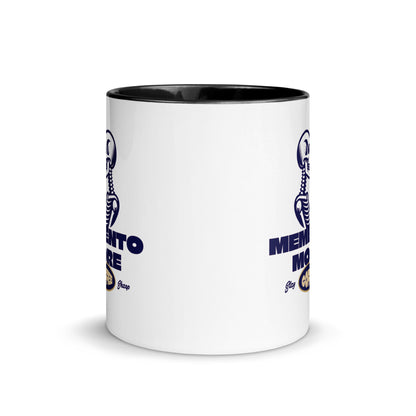 Colorful Inspirational Ceramic Mug with Inside Color 'Memento More Coffee'