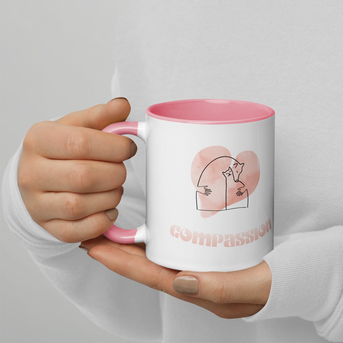 Colorful Inspirational Ceramic Mug, Perfect Gift for Someone Special 'Compassion'