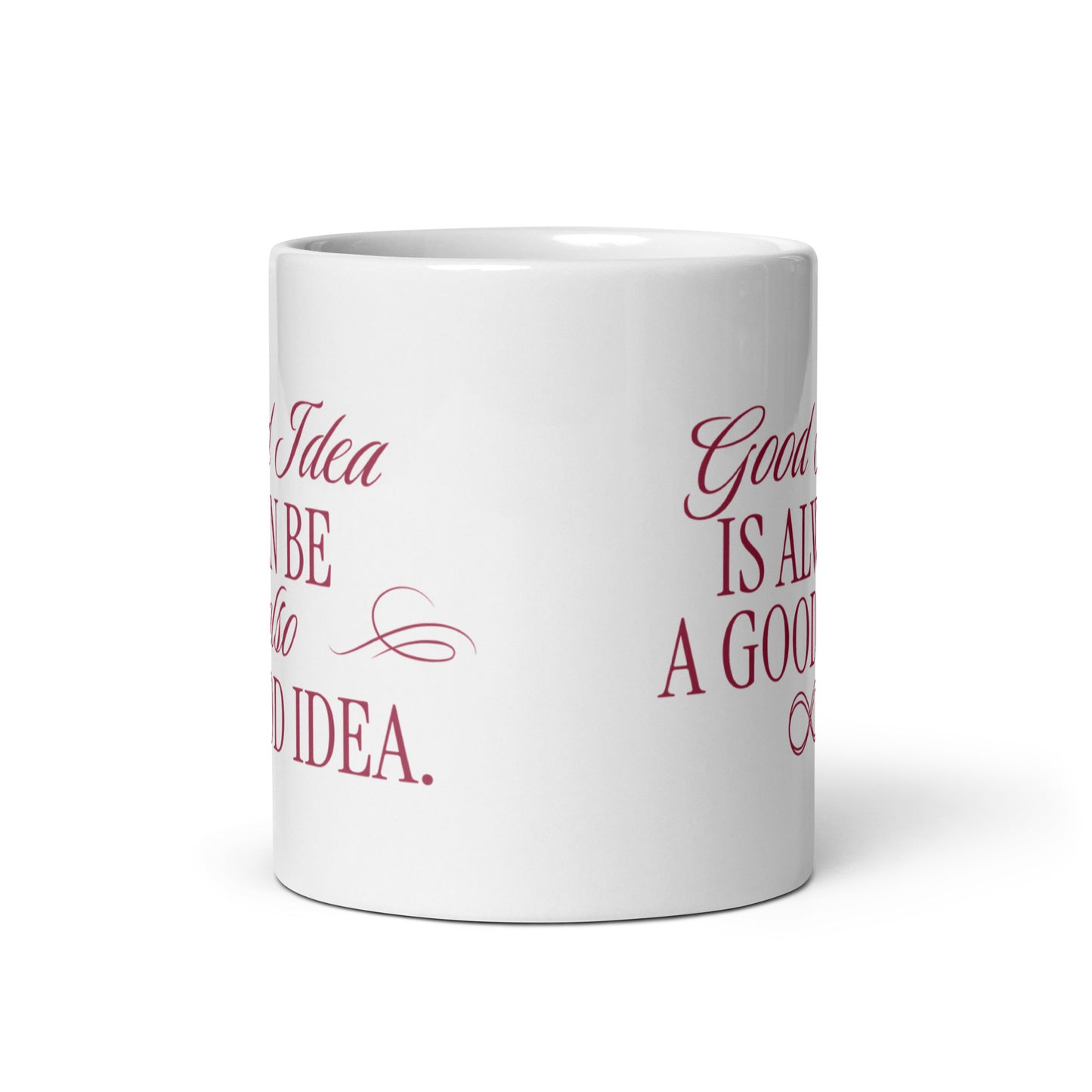 Inspirational Coffee Mug, Microwave & Dishwasher Safe – Perfect Gift 'Bad Idea is a Good Idea'