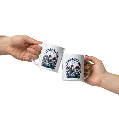 Inspirational Coffee Mug, Microwave & Dishwasher Safe – Perfect Gift 'Compassion - Healing'