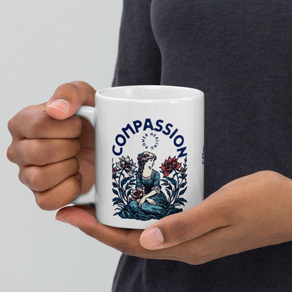 Inspirational Coffee Mug, Microwave & Dishwasher Safe – Perfect Gift 'Compassion - Healing'