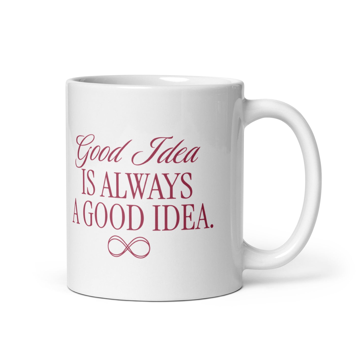 Inspirational Coffee Mug, Microwave & Dishwasher Safe – Perfect Gift 'Bad Idea is a Good Idea'