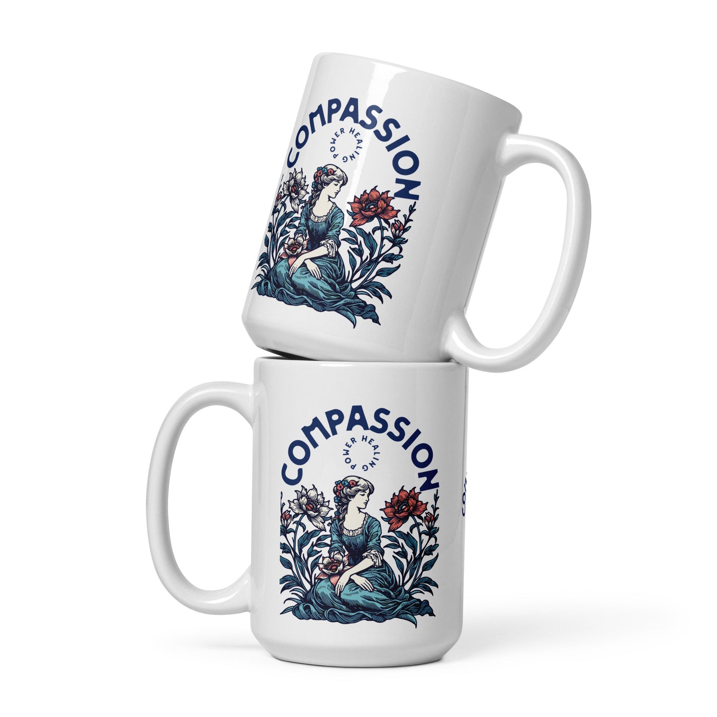 Inspirational Coffee Mug, Microwave & Dishwasher Safe – Perfect Gift 'Compassion - Healing'