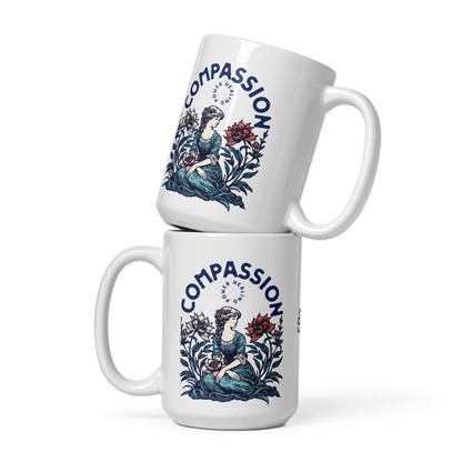 Inspirational Coffee Mug, Microwave & Dishwasher Safe – Perfect Gift 'Compassion - Healing'