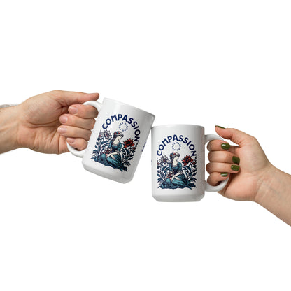 Inspirational Coffee Mug, Microwave & Dishwasher Safe – Perfect Gift 'Compassion - Healing'