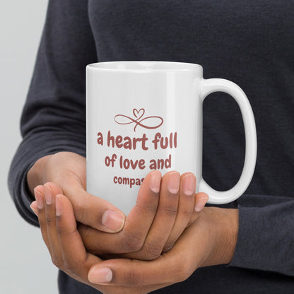 Inspirational Coffee Mug, Microwave & Dishwasher Safe – Perfect Gift 'A heart full of love'