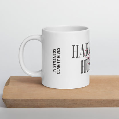 Inspirational Coffee Mug, Microwave & Dishwasher Safe – Perfect Gift 'Harmony Over Hustle'