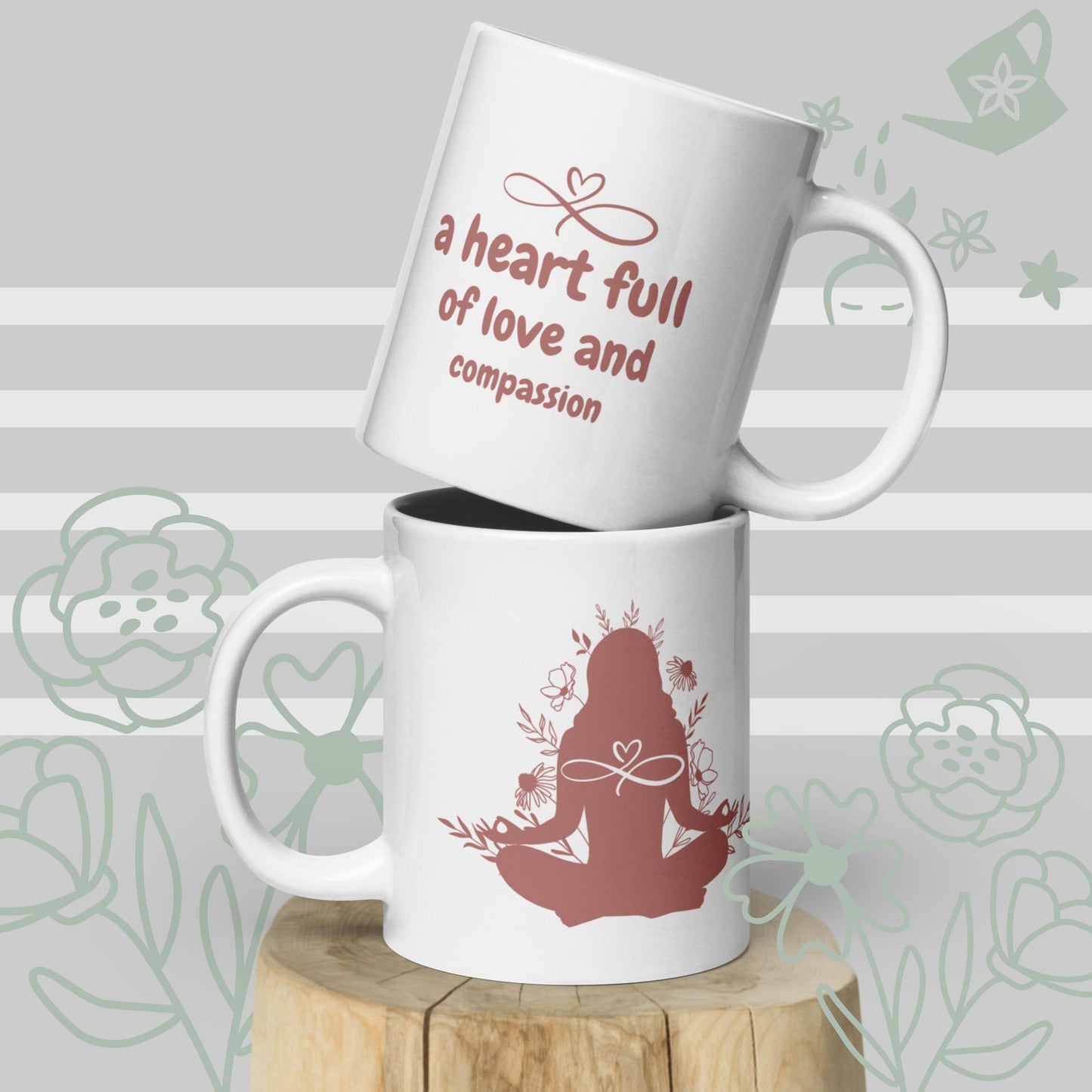 Inspirational Coffee Mug, Microwave & Dishwasher Safe – Perfect Gift 'A heart full of love'