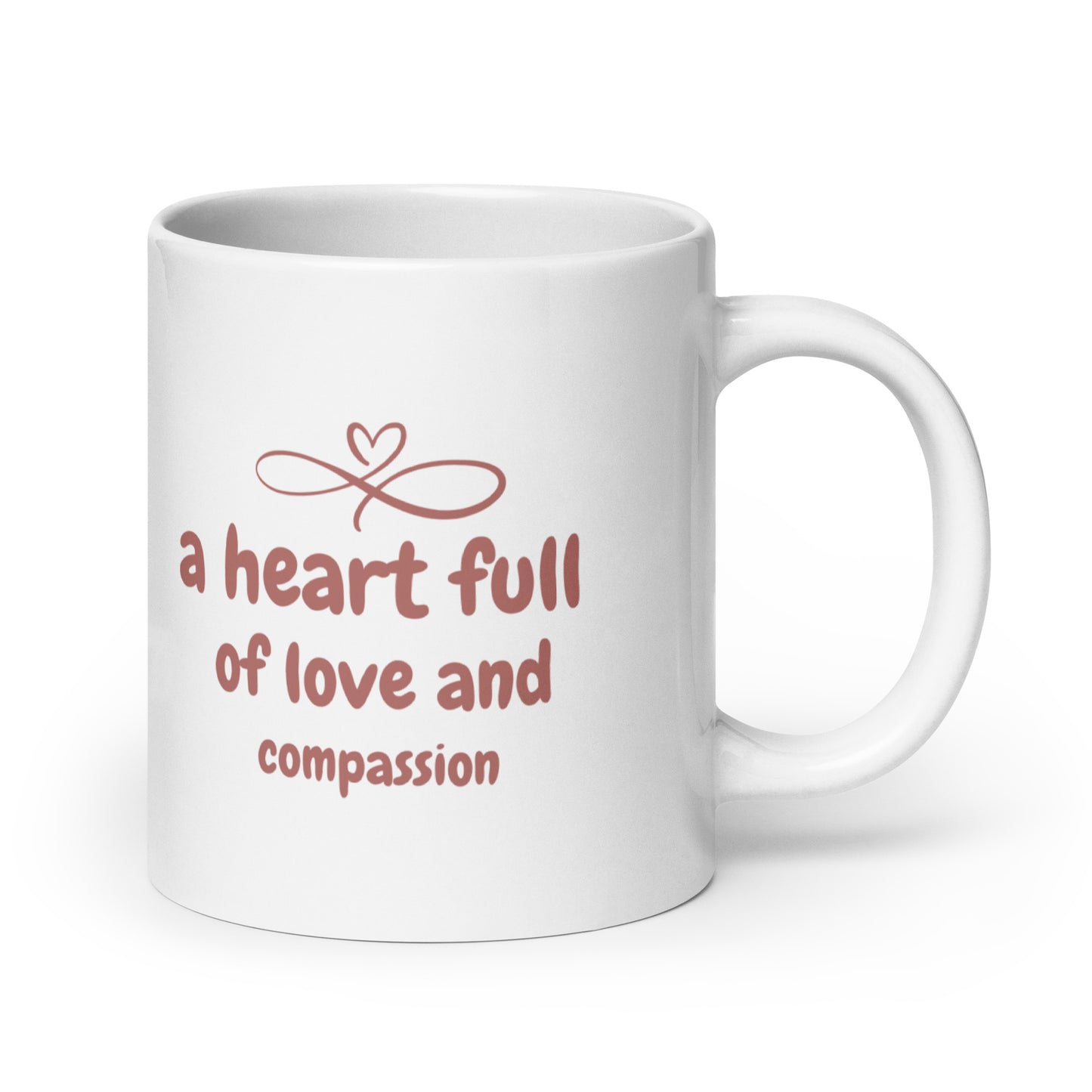 Inspirational Coffee Mug, Microwave & Dishwasher Safe – Perfect Gift 'A heart full of love'